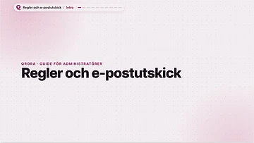 Regler och e-postutskick preview